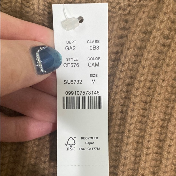 Brown Ribbed Knit Sweater - Picture 3 of 6